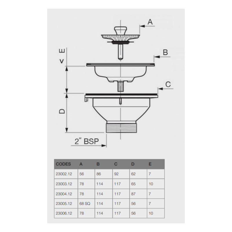 Bounty Brassware 90x50 Basket Waste 60mm Long -  Specification