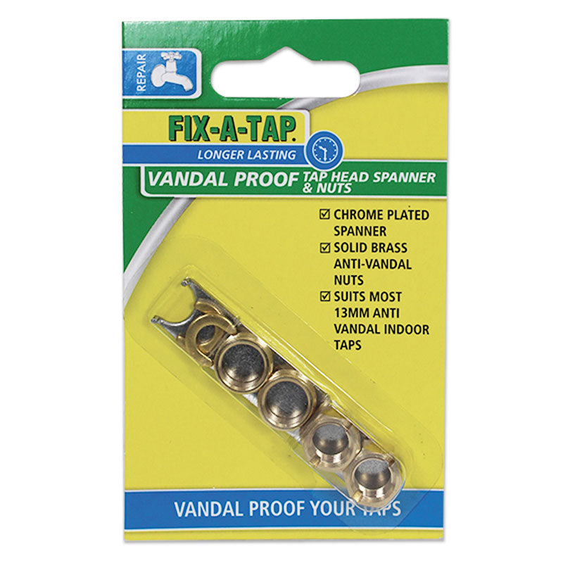 Fix-A-Tap Vandal Proof Indoor Tap Spanner & Nuts