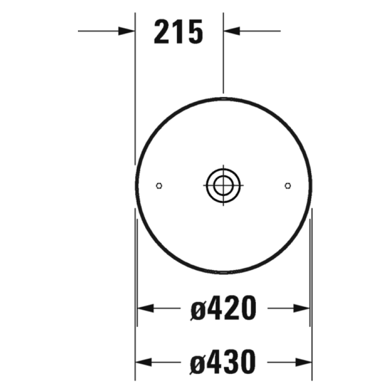 Duravit Cape Cod Above Counter 430 Basin - Gloss White