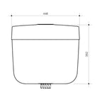 Caroma Slimline Connector Plastic 4.5/3L Dual Flush Cistern -  Specification