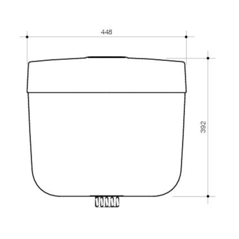 Caroma Slimline Connector Plastic 4.5/3L Dual Flush Cistern -  Specification