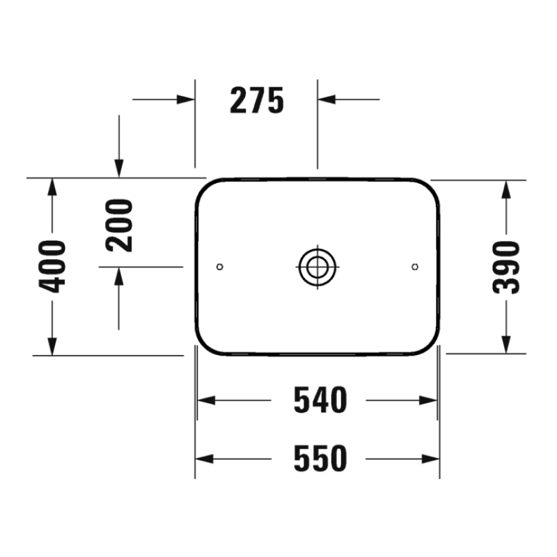 Duravit Cape Cod Above Counter 550 Basin - Matte Satin White