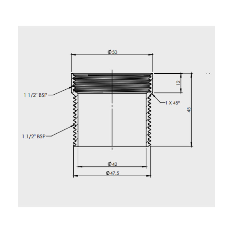 Bounty Brassware Bath Pop Down® Threaded Extender - Specification