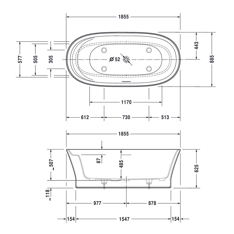 Duravit Cape Cod Freestanding Bathtub