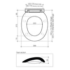 Caroma Ivory Caravelle Standard Hinge Toilet Seat Specification