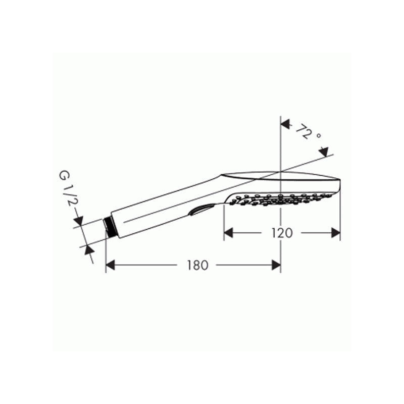 Hansgrohe Raindance Select E120 3Jet EcoSmart Hand Shower Specification