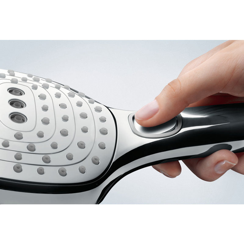 Hansgrohe Raindance Select E120 3Jet EcoSmart Hand Shower Close Up Button 