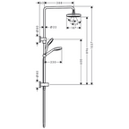Hansgrohe Croma Select E Showerpipe 180 2jet EcoSmart - Brushed Nickel - 26743823
