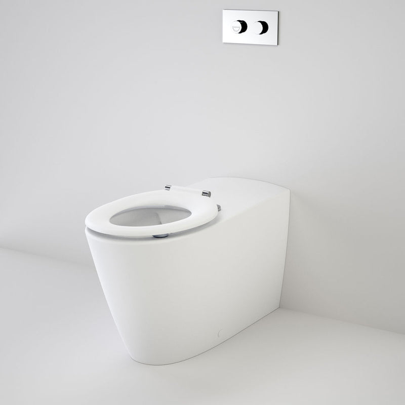 Caroma Care Cleanflush wall faced Invisi Series II Toilet Suite Care Single Flap Seat