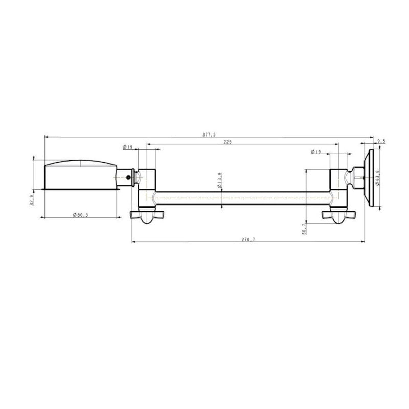 Flexispray All Directional Hi-Rise Shower - Chrome