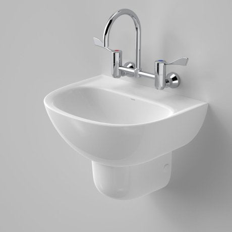 Caroma Care 500 Wall Basin - No Tap Hole - Gloss White