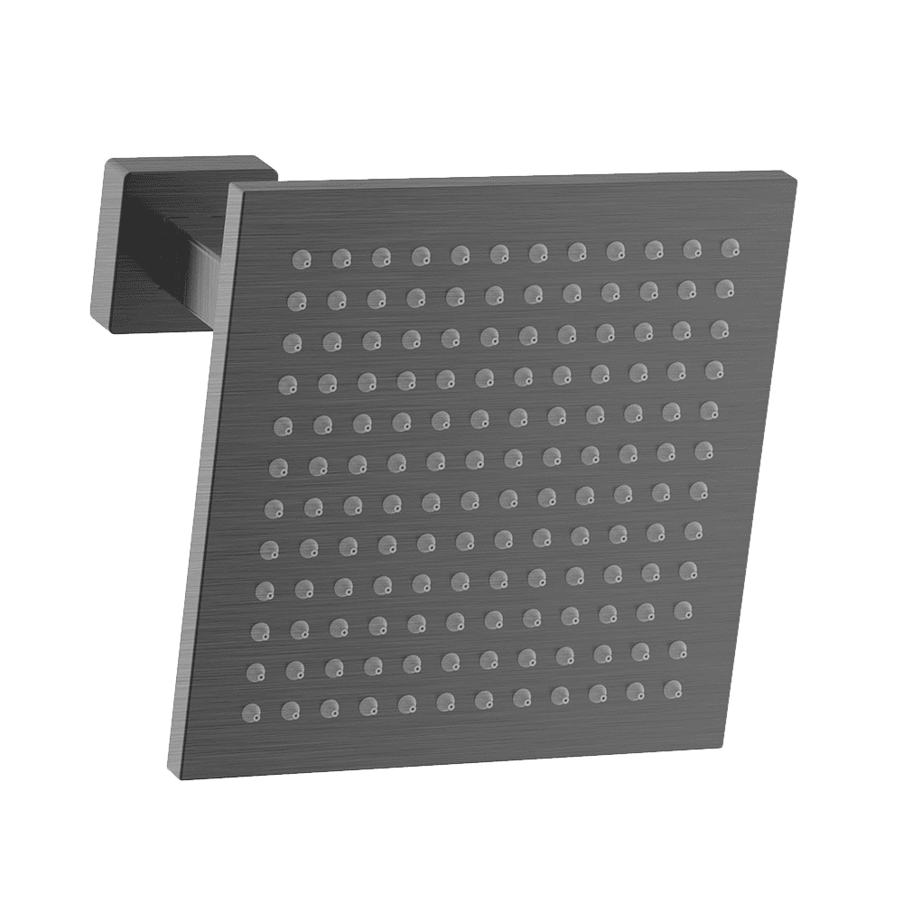 Gareth Ashton Brass Square Vertical Shower 200mm Drop – Gun Metal