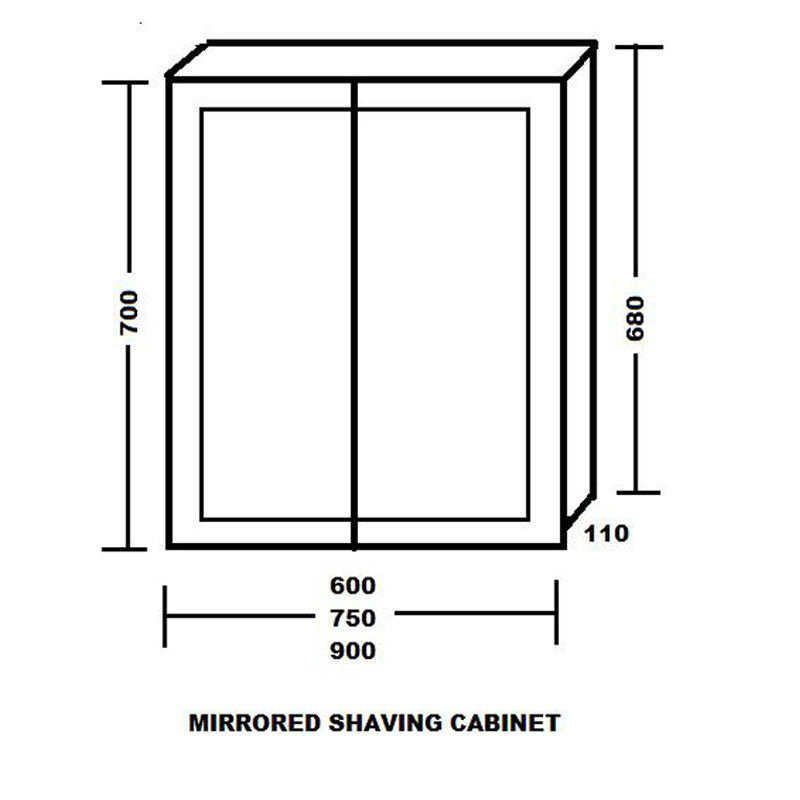 Ledin Essentials Shaving Cabinet- specification