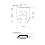 Caroma Liano Junior Toilet Seat Single Flap Specification