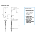 InSinkErator 3003JBR Multitap J-Shape Tap - Brushed Nickel