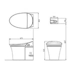 Kohler Veil Wall Faced Smart Toilet & Cistern - Back Entry S-Trap - 8423A-0