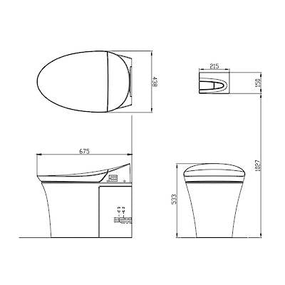 Kohler Veil Wall Faced Smart Toilet & Cistern - Back Entry S-Trap