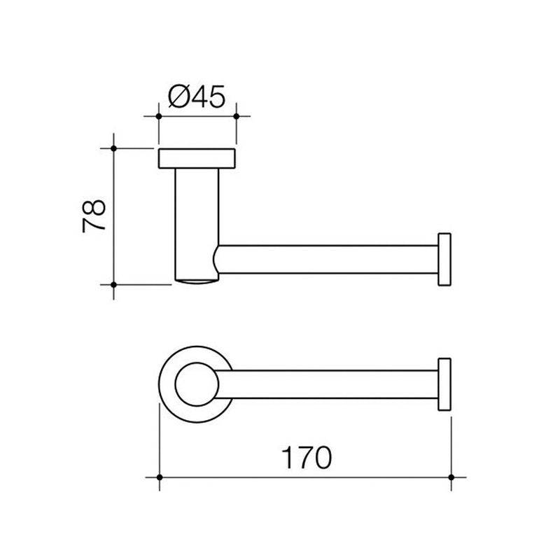 Caroma Cosmo Toilet Roll Holder Specification