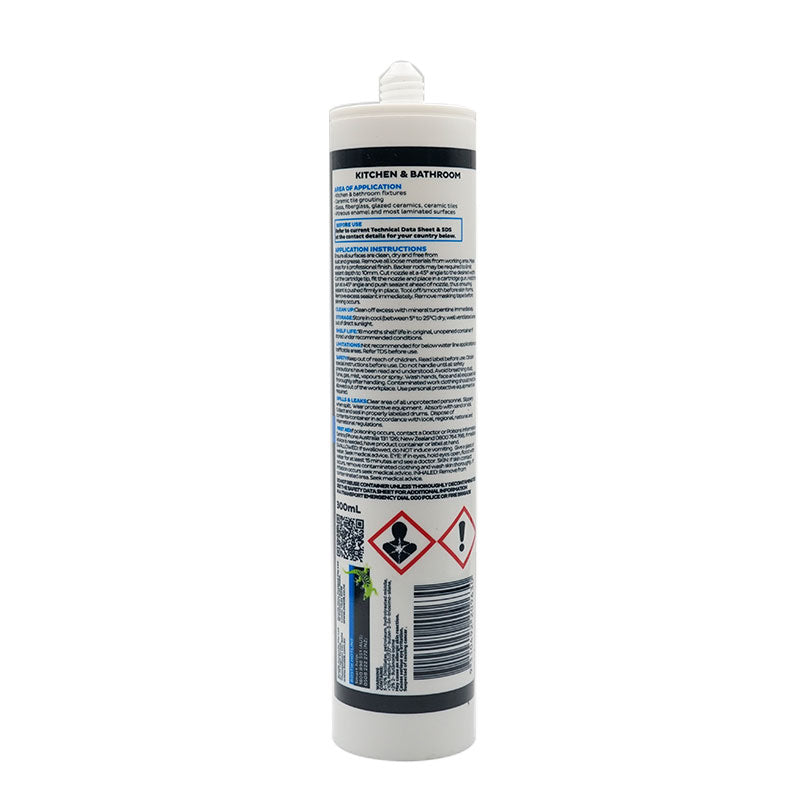 Bostik Bathroom and Kitchen Silicone (Neutral Cure) Clear - 30840127