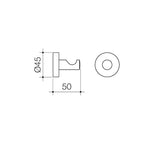 Caroma Cosmo Robe Hook Specification