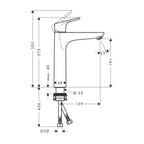 Hansgrohe Focus Single Lever Basin Mixer 190
