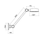 Dorf Stayfast Adjustable Wall Shower - Chrome