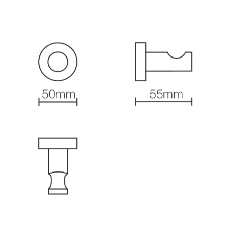 Greens Astro II Robe Hook - Brushed Brass
