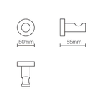 Greens Astro II Robe Hook - Brushed Nickel - 680905BN