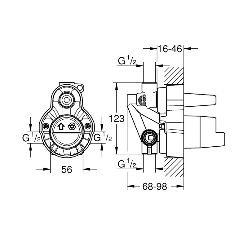 Grohe Compact Diverter Body Specification