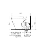 Caroma Luna Cleanflush Wall Faced CC Pan Only - 844805W