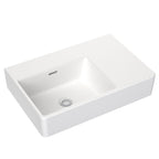 CLARK Square Wall Basin Right Hand Shelf 600mm