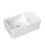 CLARK Square Hand Wall Basin - 1 Tap Hole - Gloss White - CL40006.W1