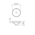 Clark Round Inset Basin 350mm Specifictaion