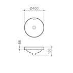 Clark Round Inset Basin 400mm Specification