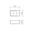 CLARK Square Hand Wall Basin Specification