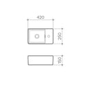 CLARK Square Hand Wall Basin Specification