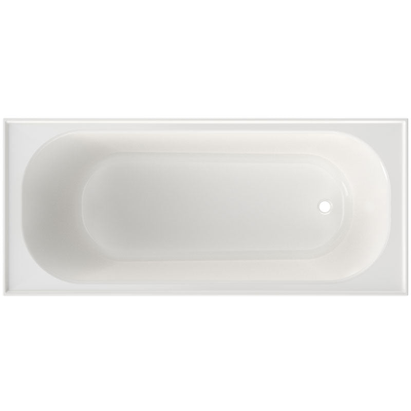 Clark 1675mm Acrylic Round Built In Bath No Overflow - Gloss White