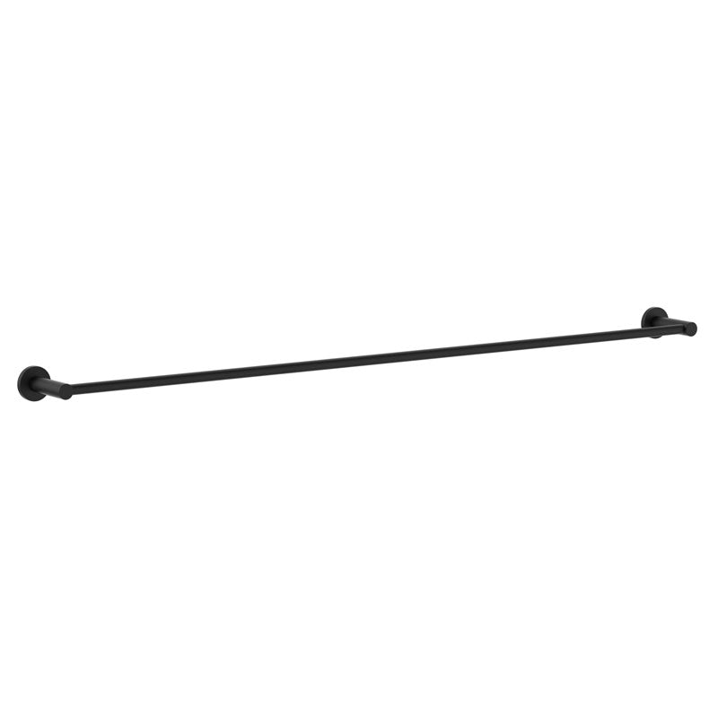 Round Single Towel Rail 900mm - Matte Black
