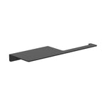 Clark Square Toilet Roll Holder with Shelf - Matte Black