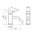 Round Pin Basin Mixer Specification
