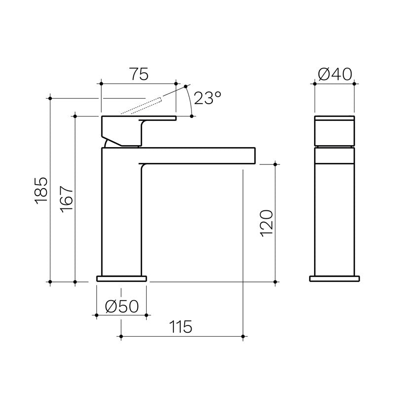 Clark Round Square Basin Mixer Specification