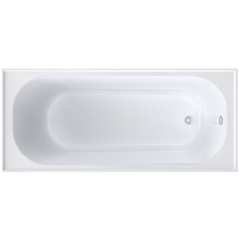 Clark 1675mm Acrylic Round Built In Bath With Overflow - Gloss White