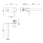 Gareth Ashton Lucia Wall Basin Set - Black Specification