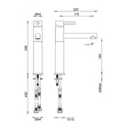 Gareth Ashton Lucia High Basin Mixer - Chrome Specification