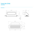 Expella Compact Linear Bar Grille and Adaptor Box Specification