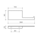Clark Square Toilet Roll Holder with Shelf Specification