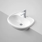 Caroma Caravelle 550 Semi Recessed Basin with 1 taphole