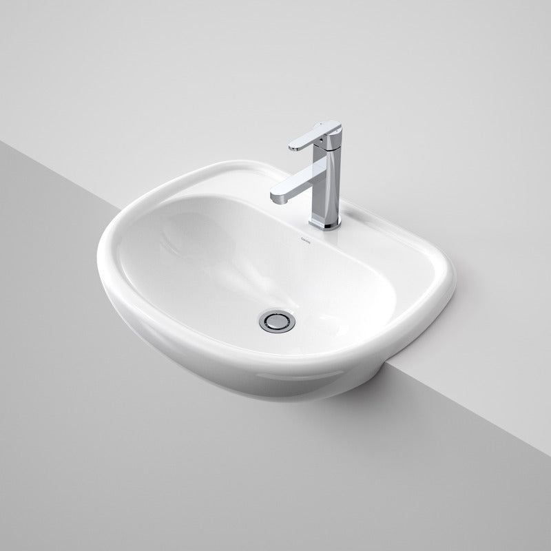 Caroma Caravelle 550 Semi Recessed Basin with 1 taphole
