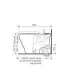Caroma Luna Cleanflush Close Coupled S Trap + Uniorbital Pan Only - 844705W
