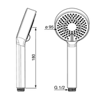 Hansa EcoJet Neu Trio 95 Handpiece - 3 Function